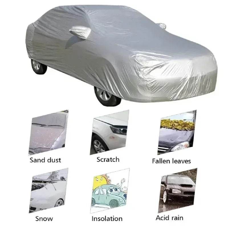 Car Cover Waterproof Outdoor Universal UV Protection Snow Cover Dustproof for Sedan Scratch-Resistant Sedan Suit SUV Car Tools - MarvelouStoree