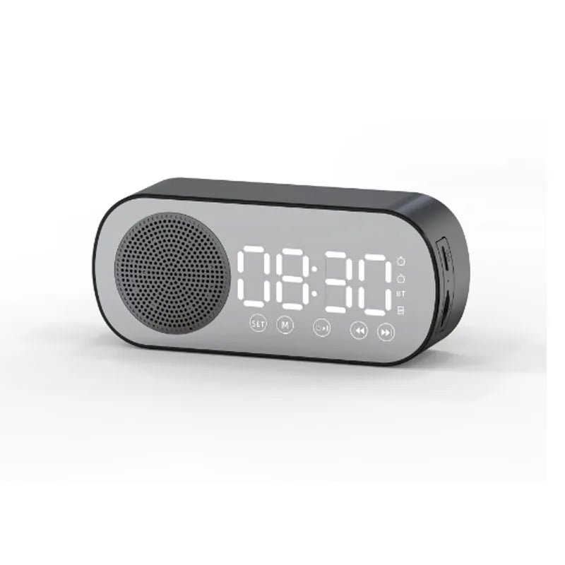 Digital Alarm Clock Wireless Bluetooth Speaker Support TF FM Radio Sound Box Bass Subwoofer Boombox Desktop Music Player