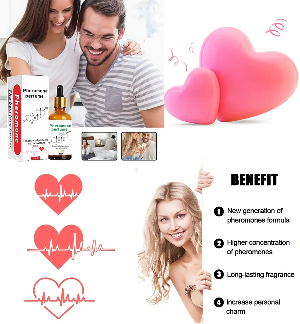 Pheromone Perfume for Sexual Flirting Essential Oil Long Lasting Fragrance for Men and Women