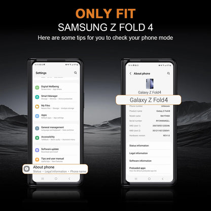 For Samsung Galaxy Z Fold 4 Case Brand Shockproof Full Coverage  Hinge Protection Ultra-Thin Samsung Case With Screen Protector
