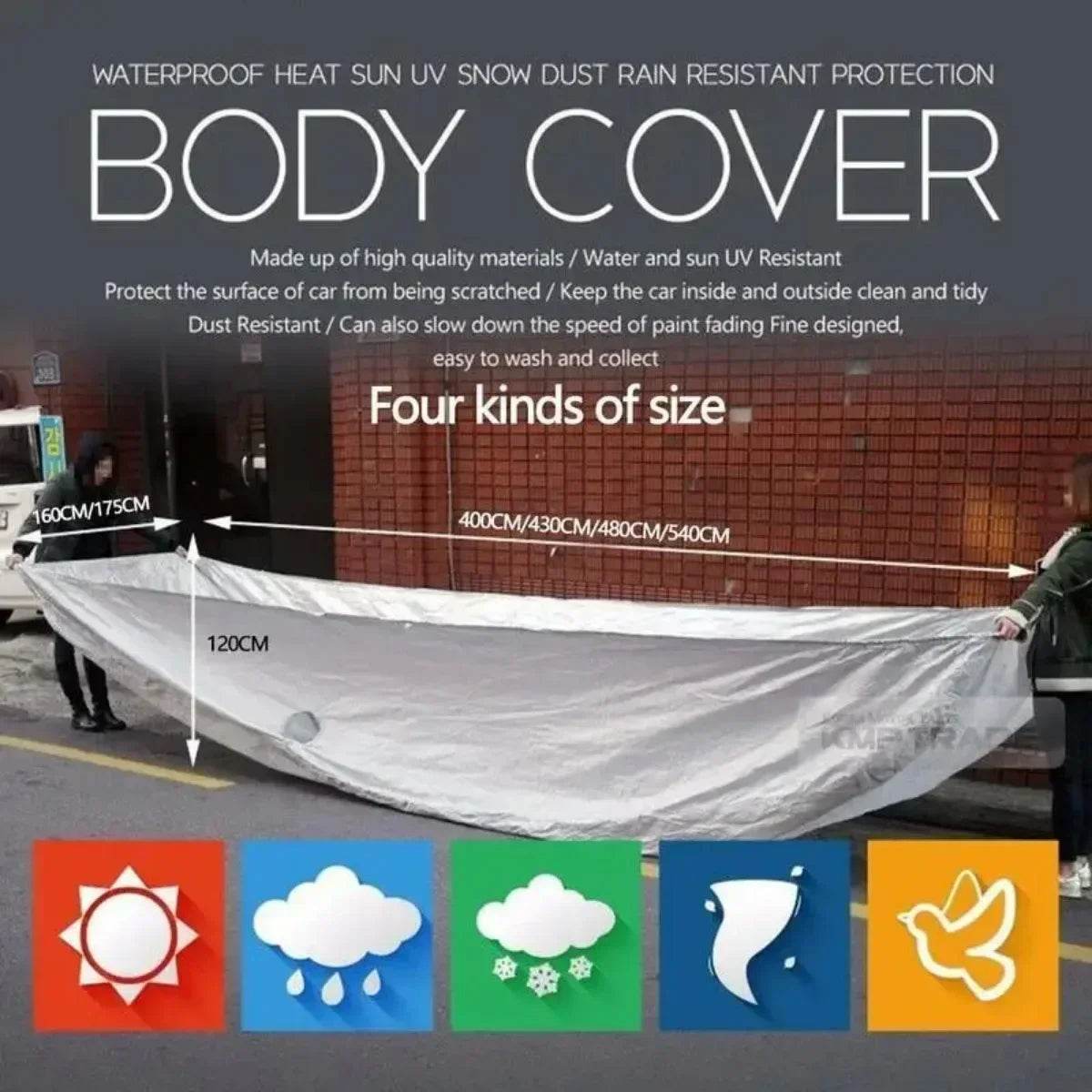 Large Waterproof SUV Car Cover, All Weather Outdoor Cover for Rain, Sun, UV Protection Tools - MarvelouStoree