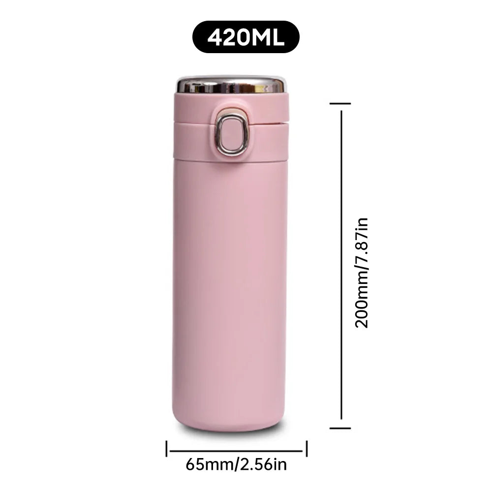 420ml Stainless Steel Smart Thermos Bottle Smart LED Temperature Display Thermal Mug Leak-proof Vacuum Flask taza termica