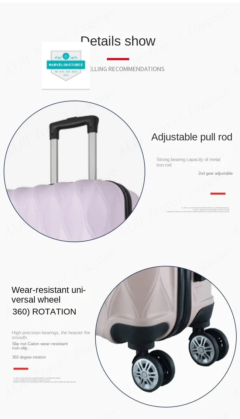 Luggage sets 4 piece 14/20/24/28 inch suitcase password trolley case male and female luggage travel bags suitcase trip cabin