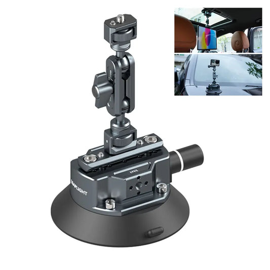 New Hand Pump Car Suction Cup Phone Action Camera Holder W NATO 360 Adjustable 1/4" 3/8"  for Gopro Insta360 DSLR Action Camera