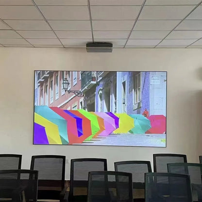 MIVISION 150 Inch T Prism Fixed Frame UST ALR CLR Ambient Light Rejecting Projection Screen For VAVA 4K Laser Projector