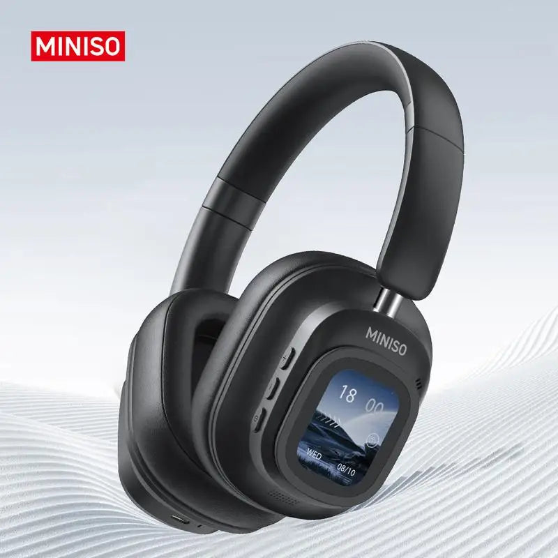 MINISO G90 Wireless Headphones with Built-in Microphone Noise Cancellation Touch Screen Headset,Earbuds Foldable Gaming Headset