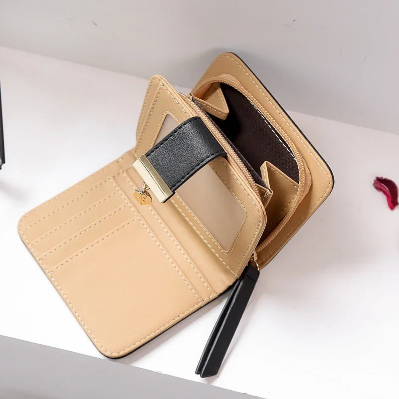 Fashion Women's Purse Short Zipper Wallet Women Leather 2024 Luxury Brand Small Women Wallets Clutch Bag With Hollow Out Leaves