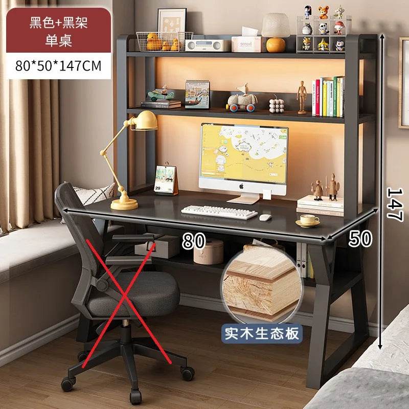 Computer Study Desk With Storage Bookshelf Office Workstation Organizer Desk for Home Students Professionals Length 100/120cm - MarvelouStoree