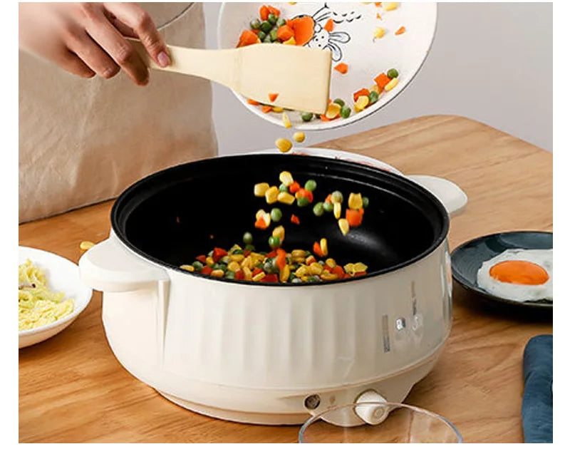 Multi Cooker Multifunctional Electric Pan Non-stick Cookware Rice Cooker Multi Ramen Soup Hotpot for Dormitory Kitchen 220V EU