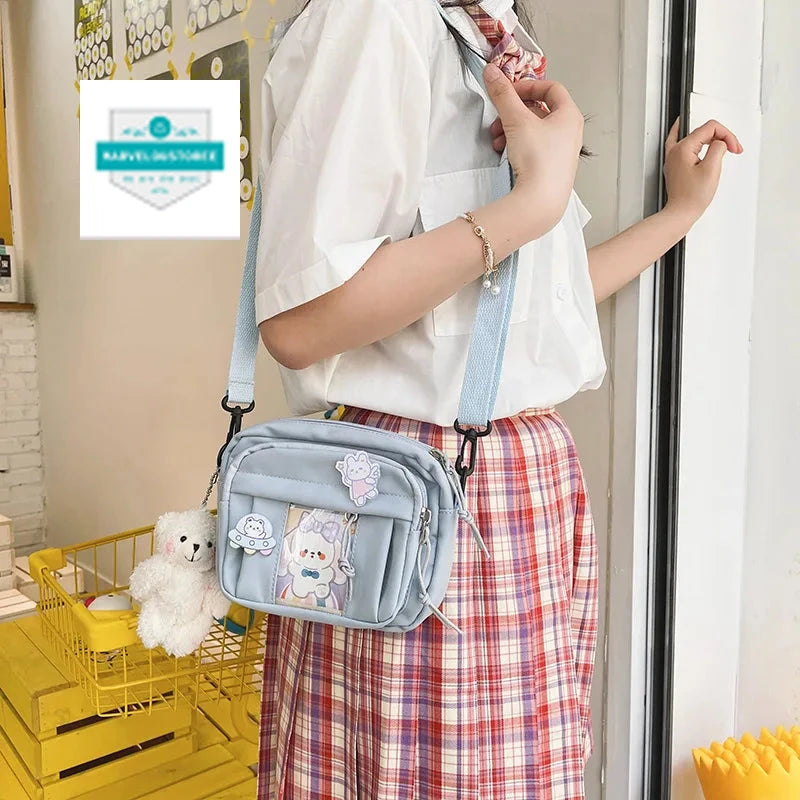 New Kawaii Bag Girls 2024 New JK Transparent Bag Small Crossbody Bag For Women Purses and Handbags Shoulder Bag Itabag Bolso