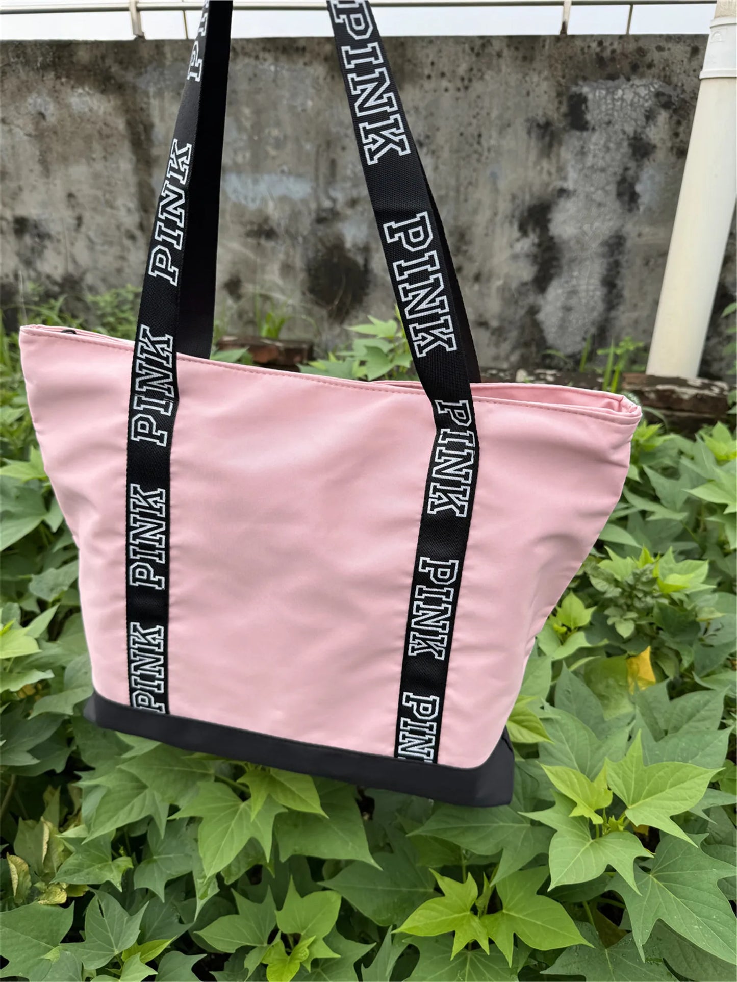 2024 New Korean Fashion Shoulder Bag Trend Letter Bag Printed Bag Color Contrast Letter Strap Handbags Large Capacity Tote