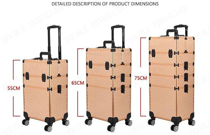 Multi-functional New Trolley cosmetic bag,rolling luggage Makeup Toolbox case Cosmetic Bags on Wheel,Nail tattoo trolley box bag - MarvelouStore