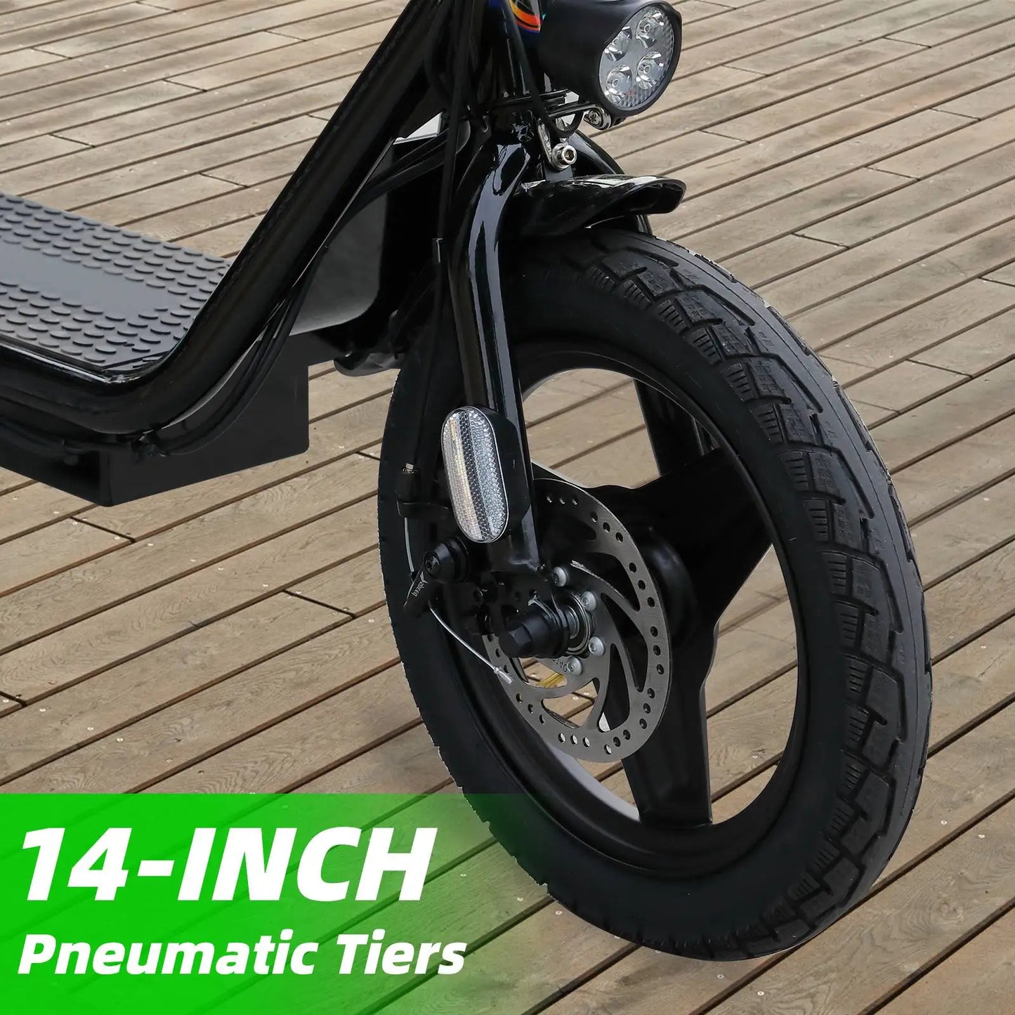 Peak 1200W Electric Scooters for Adults 14" Tire, 500Wh Battery, 30Miles Range, 20MPH Top Speed, Adjustable Electric Scooter