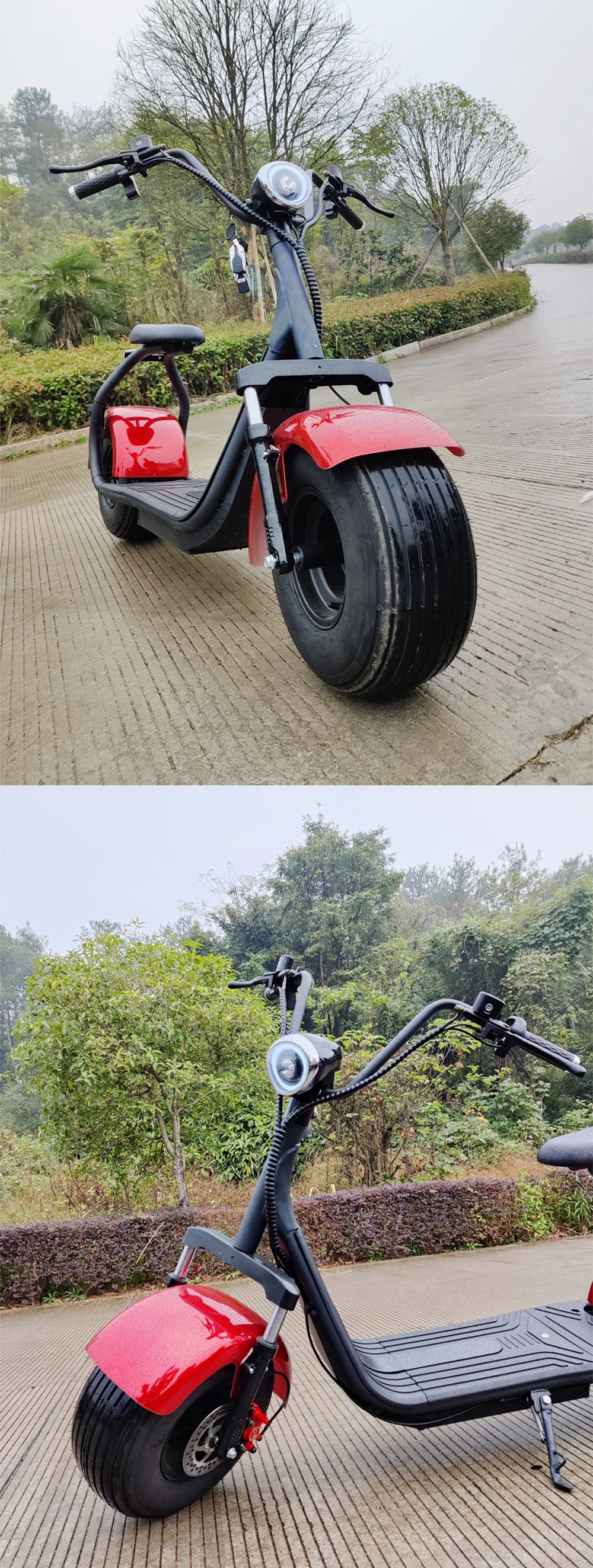 [USA Stock]Two Wheels Big Tire Trike Adult Tricycle Citycoco 2 Wheel Electric Scooter 3000W Fat Bike Tire