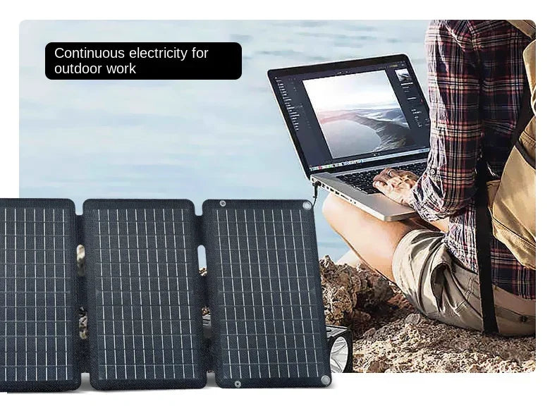 900W Folding -Solar Panel Portable Bag USB Output Solar Charger Outdoor Power Business Trip Hiking Camping Phone Power Generator