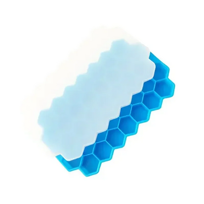 Large-capacity Ice Trays Silicone Mold Reusable Honeycomb Ice Cube Maker Food Grade Ice Maker with Lids Popsicle Mould Mold