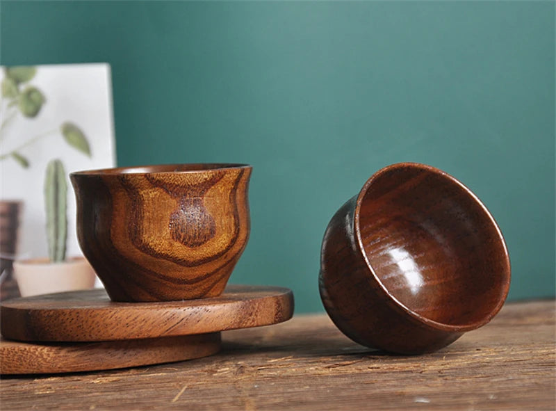 Wooden Big Belly Cups Handmade Natural Spruce Wood Cups Beer Tea Coffee Milk Water Cup Kitchen Bar Drinkware for Kitchen