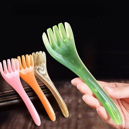 Five-claw Head Massager Scalp Gua Sha Stick for Body Neck Leg Visage Massage Meridian Comb Acupuncture Point Press Massage Tool - MarvelouStoree