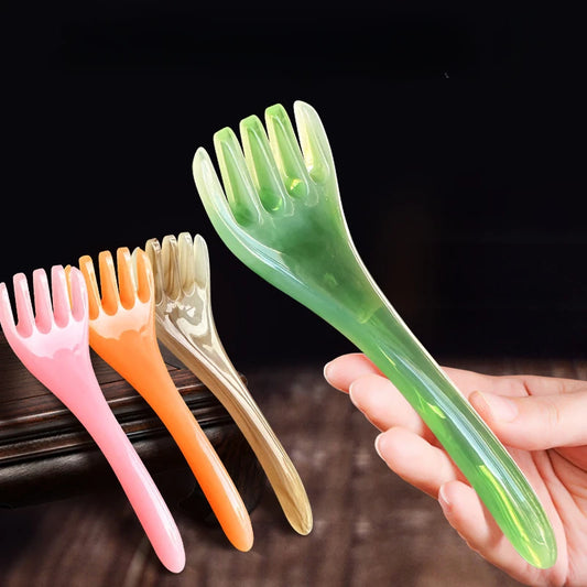 Five-claw Head Massager Scalp Gua Sha Stick for Body Neck Leg Visage Massage Meridian Comb Acupuncture Point Press Massage Tool