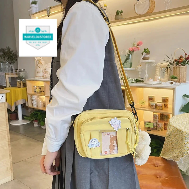 New Kawaii Bag Girls 2024 New JK Transparent Bag Small Crossbody Bag For Women Purses and Handbags Shoulder Bag Itabag Bolso