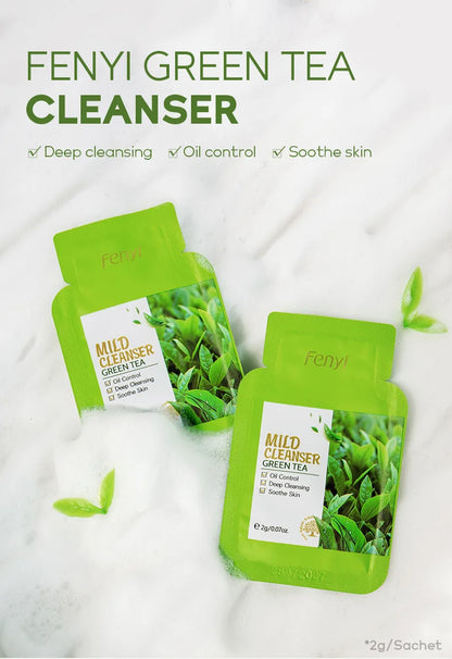 4pcs Green Tea Skin Care Sets Trial Pack Korean Cosmetics Acne Treatment Face Cream Eye Cream Face Care Set For Women Sakura Kit