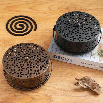 Portable Mosquito Coil Tray Holder Home Insect Repellent Anti-fire Sandalwood Incense Burner Box Anti-Mosquito Supplies - MarvelouStoree