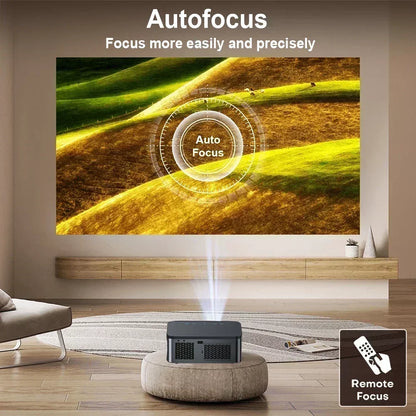 XIWBSY 25000Lumens Android Projector 4K WiFi6 Bluetooth 5.1 Auto Focus/Keystone Projector Video Home Theater Proyector Beamer