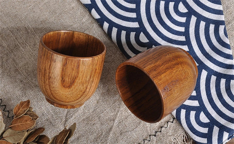 Wooden Big Belly Cups Handmade Natural Spruce Wood Cups Beer Tea Coffee Milk Water Cup Kitchen Bar Drinkware for Kitchen