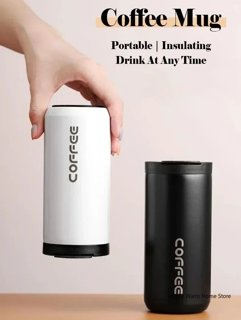 500ML Stainless Steel Coffee Thermos Bottle Thermal Mug Leakproof Car Vacuum Flasks Coffee Cup Travel Portable Insulated Bottles