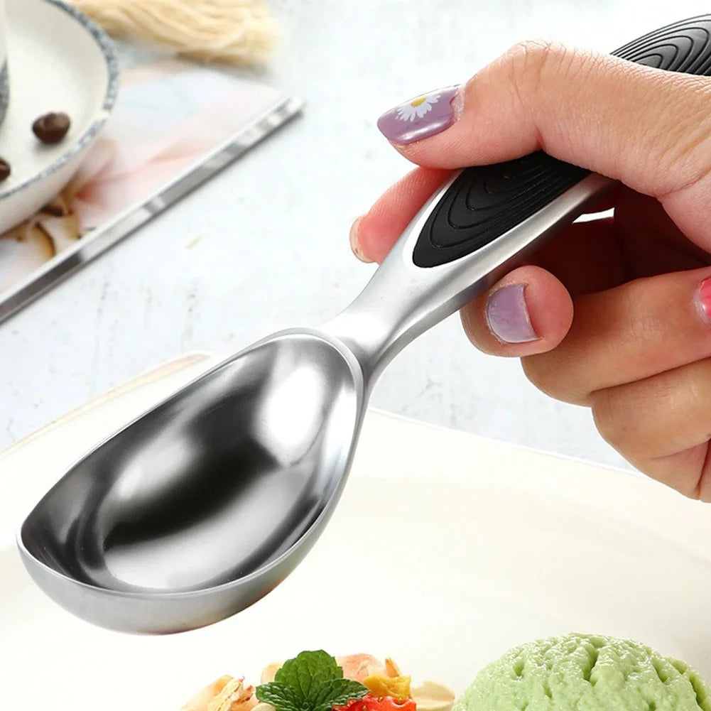 Ice Cream Scoop Zinc Alloy Ice Cream Scoop Stonego Spoon with Non-Slip Handle for Cookie Dough Gelato Sorbet Sundaes