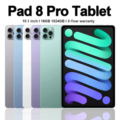 Original Pad 8 Pro Tablet 10.1 inch Android 13 Snapdragon 8gen2 Global 16GB+1024GB 10000mah 5G Dual SIM WIFI  HD Full Screen