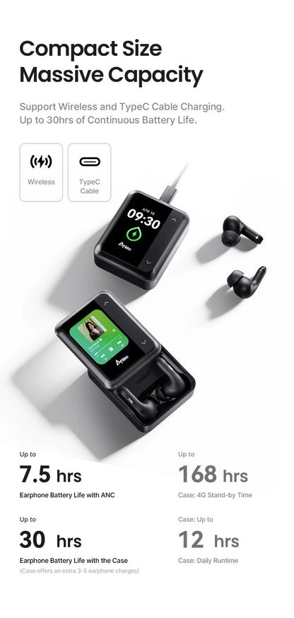 iKKO World's First AI TWS Earbuds with Smart System&Touchscreen ActiveBuds Bluetooth Earphones Wireless Headphone In-Ear Headset