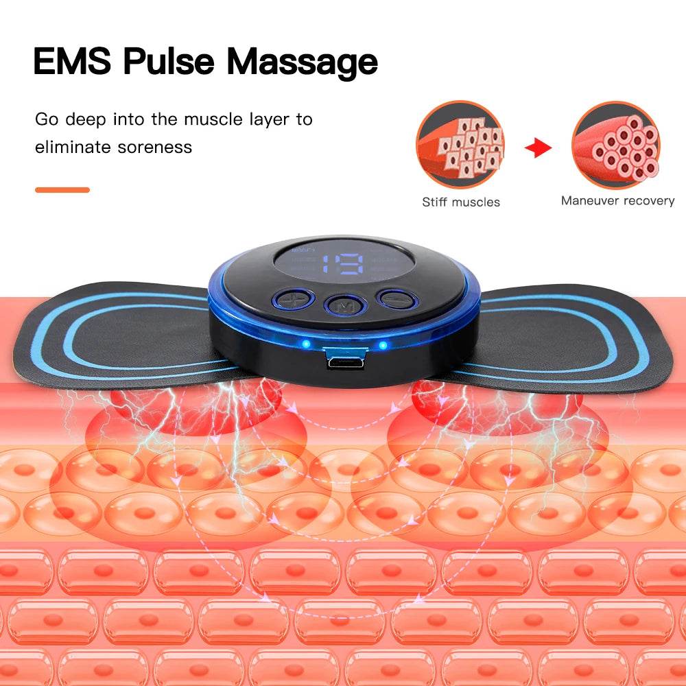 EMS Foot Massager Pad Electric Foldable Massage Mat Muscle Stimulation Relief Pain Relax Feet,Neck Massager