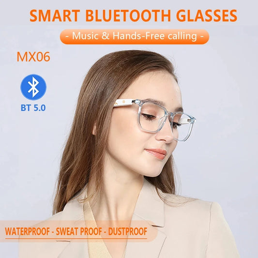 New MX06 Smart Bluetooth 5.0 SunGlasses Anti-BlueLight Eyeglasses IP67 Hands-Free for Calling Music Sport Otdoor Wireless Stereo