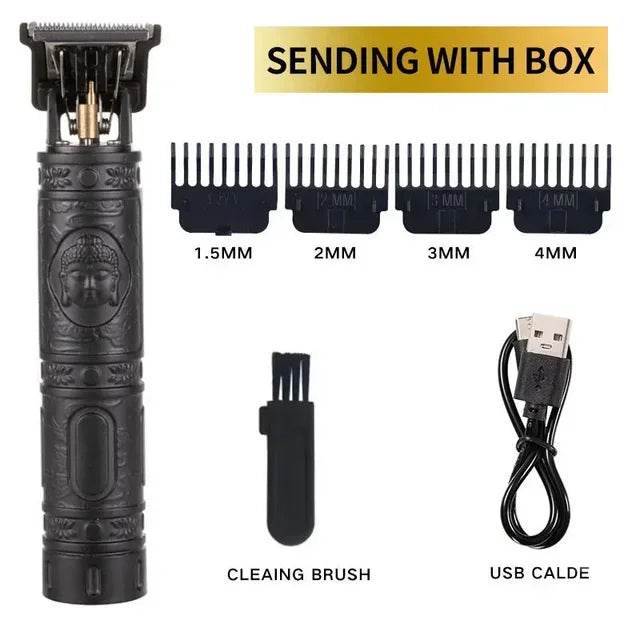 Professional T9 Vintage Electric Rechargeable Hair Clipper Machine Hair Barber Trimmer For Men Hair Cutting - MarvelouStoree