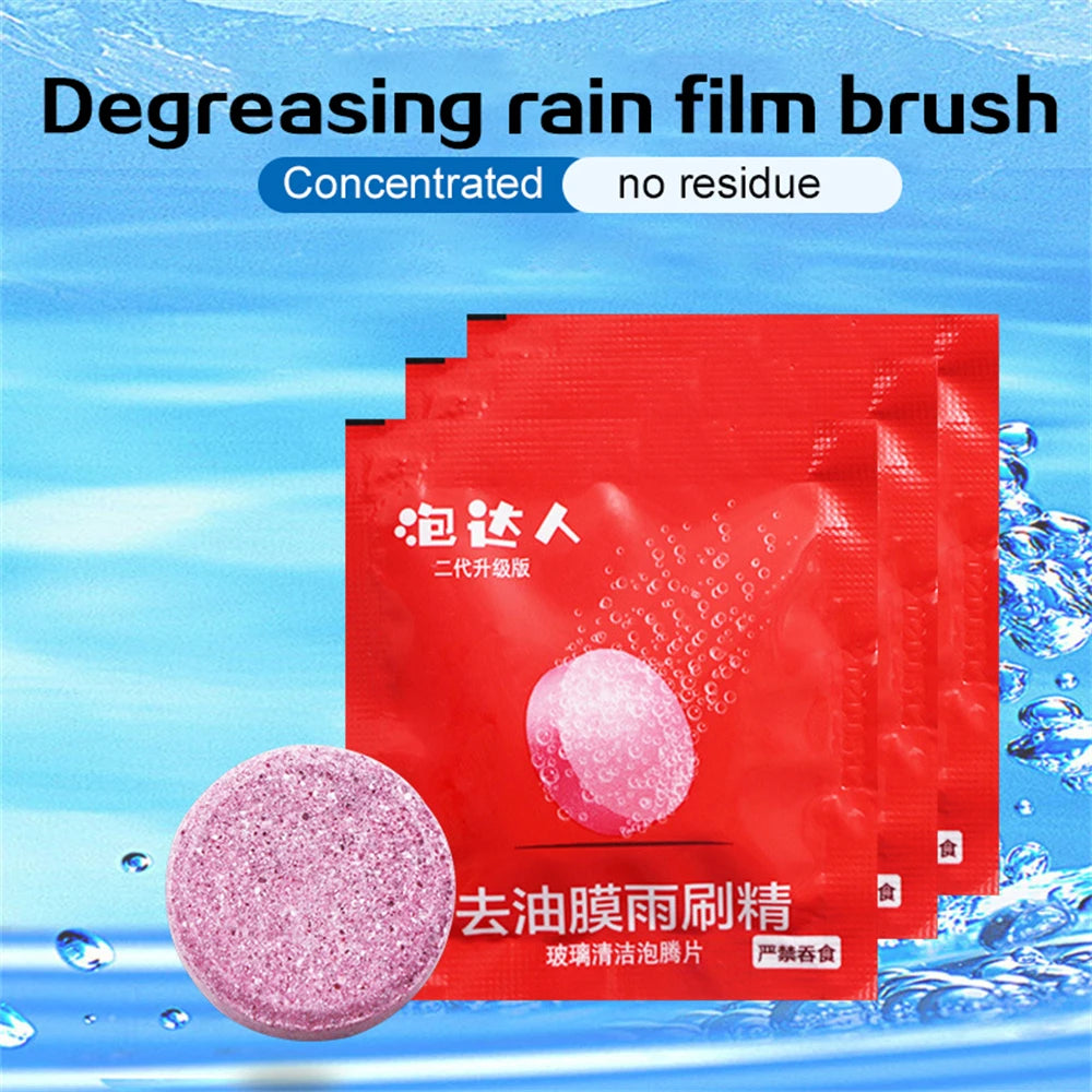 Car Windshield Glass Concentrated Washer Tablets Car Effervescent Washer Fluid Wiper Glass Solid Cleaning Tablets for Car Window