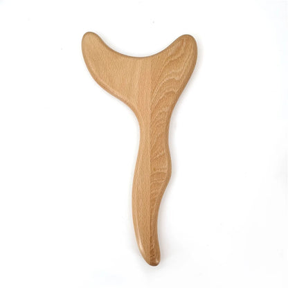 New Beech Scraping Board Wooden Guasha Massage Tool For Back Neck Body Meridian Beauty Dredge Board Carbonized Acupuncture Board