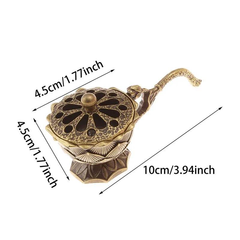 Classical Antique Three Legged Incense Burner Household Indoor Decorative Zen Sandalwood Carving Incense Burner High Quality - MarvelouStoree