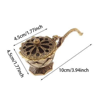 Classical Antique Three Legged Incense Burner Household Indoor Decorative Zen Sandalwood Carving Incense Burner High Quality - MarvelouStoree