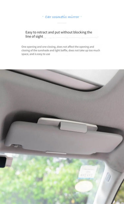 Car Sun Visor Vanity Mirror Rechargeable Touch Sensor Cosmetic Mirror Large Screen Car Vanity Mirr