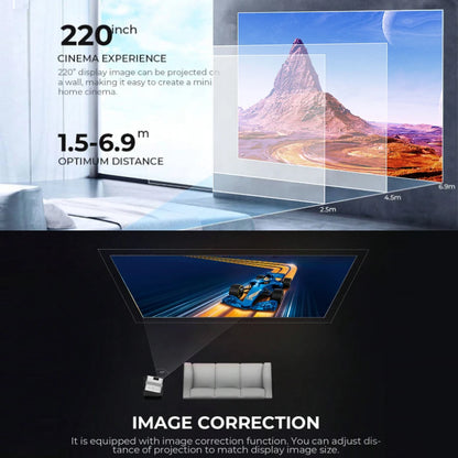 4K HD Android Smart Projector Dual band 5G WiFi Connection for Massive Resources on Mobile Phones Portable Projector for Cinemas