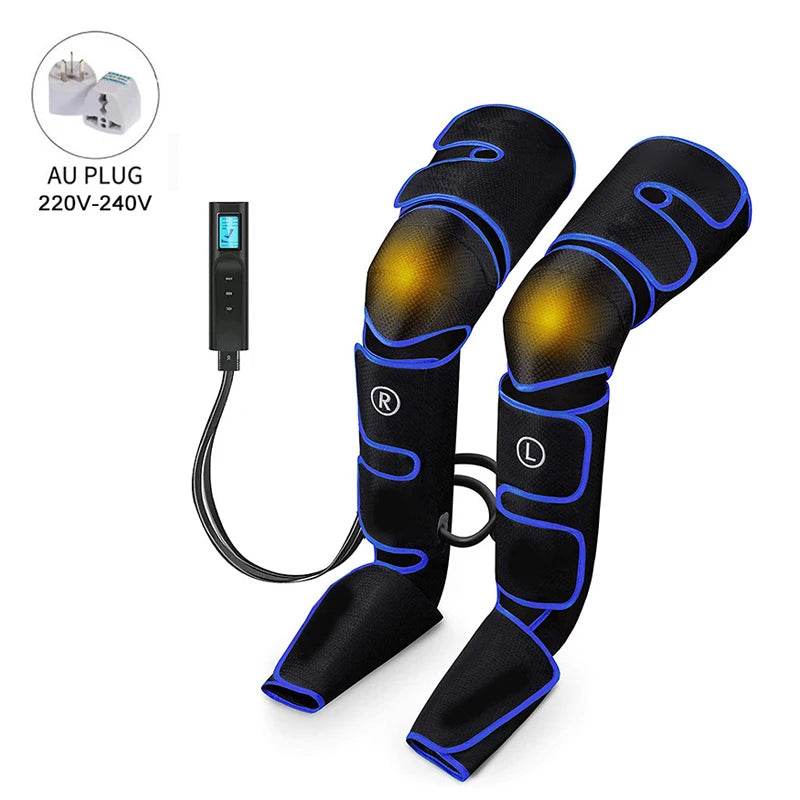 Electric Leg Muscle Relaxer 6 modes Air Compression Recovery Boot Lymph Release Relieve Foot Fatigue Heating Leg Massager - MarvelouStoree