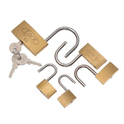 Mini Brass Padlock With 2 Keys Locker Case Supply Travel Suitcase Luggage Case Padlock Security Tool Simple Small Copper Lock