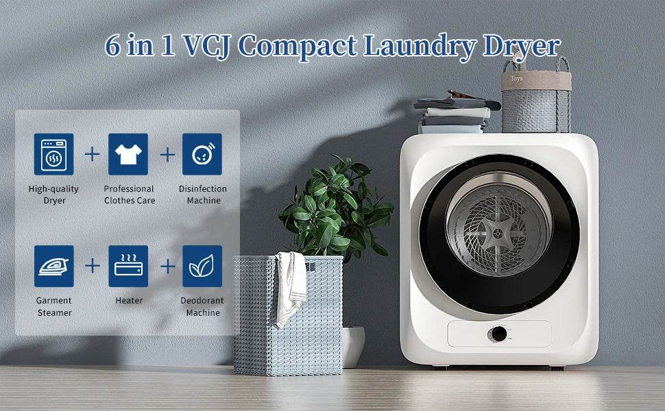 Clothes Dryer for Apartment, 10lbs Compact Electric Laundry Dryer with Stainless Steel Tub, 1.5 cu.ft Suitable for Apar - MarvelouStoree