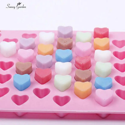 Mini Heart Mold Silicone Ice Cube Tray DIY Chocolate Fondant Mould 3D Pastry Jelly Cookies Baking Cake Decoration Tools Kitchen