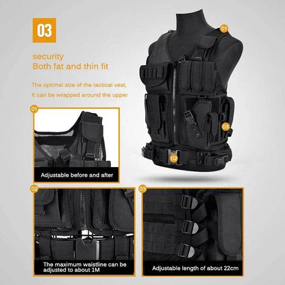 Breathable SWAT Tactical Vest Military Combat Armor Vests Security Hunting Army Outdoor CS Game Airsoft Jacket Training Suit