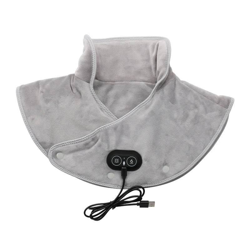 Electric Heating Shoulder Neck Pad Cervical Wrap Three Gear Thermal Compress Massager Vibration Shawl Warm Back Tool Relax Brace - MarvelouStoree