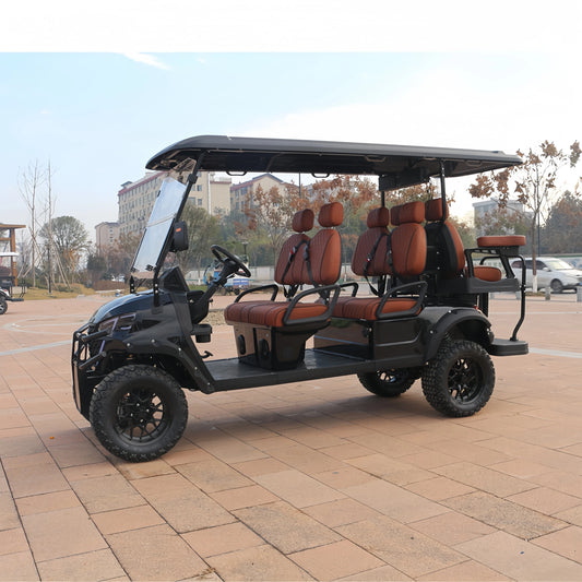 Off road 4 6 Seater Electric Golf Carts with 72V 5KW AC Motor Sightseeing Club Car Golf Buggy With Gasoline Or Electric Power