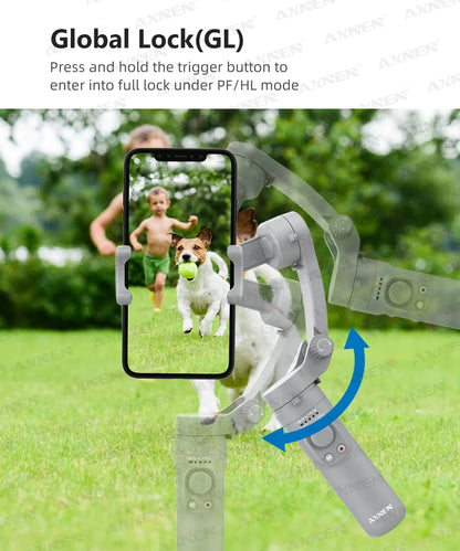 Handheld 3-Axis Gimbal Stabilizer for Smartphone Cellphone, Video Record Vlog Stabilizer for iPhone Xiaomi Huawei Samsung Mobile