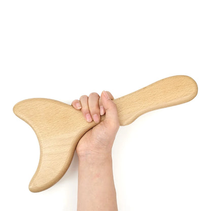 New Beech Scraping Board Wooden Guasha Massage Tool For Back Neck Body Meridian Beauty Dredge Board Carbonized Acupuncture Board